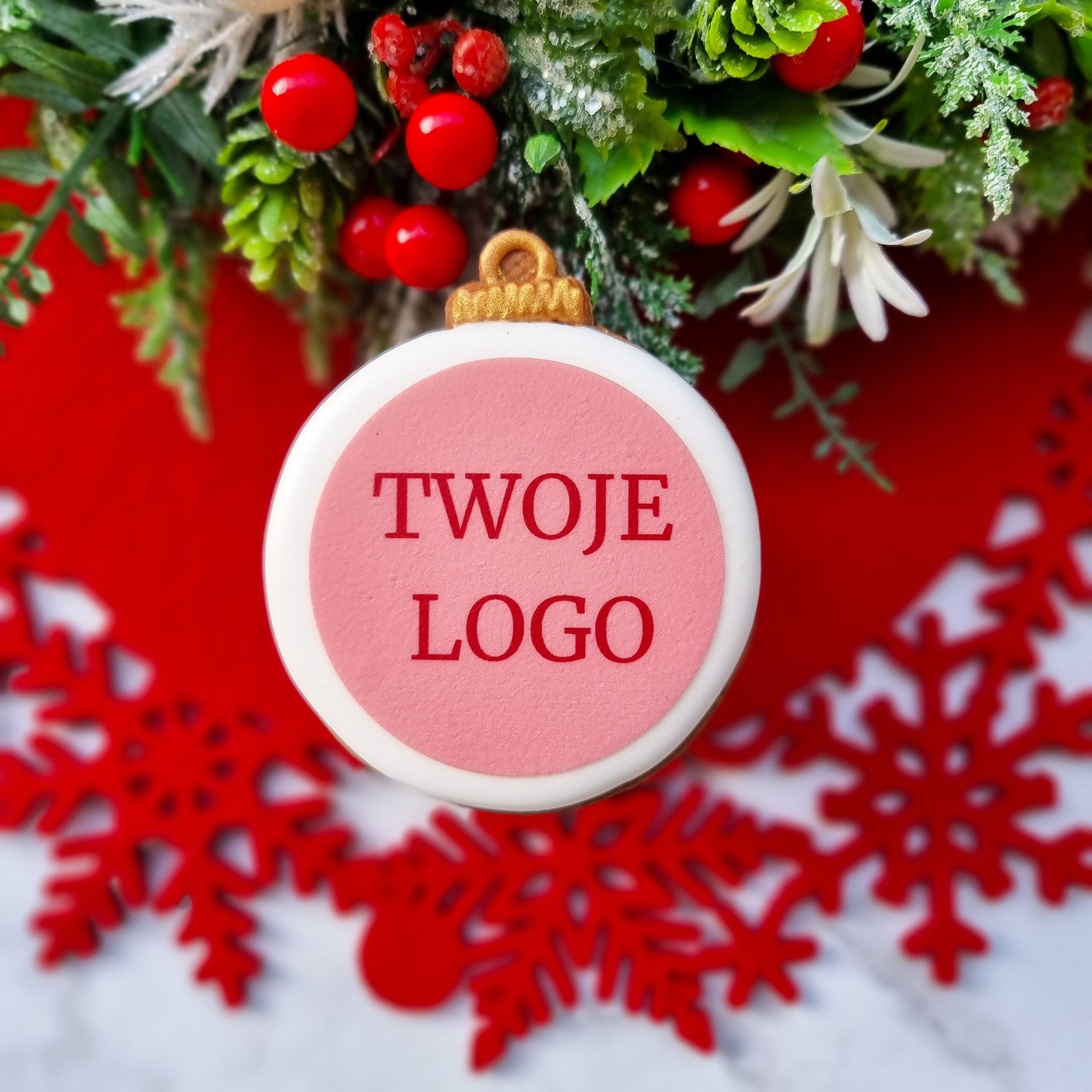 Piernikowa bombka z Twoim LOGO