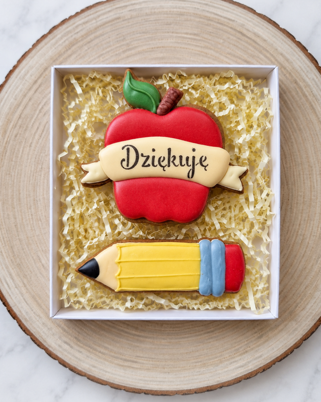 Jabłko i ołówek - pakowane w pudełku - obrazek 2