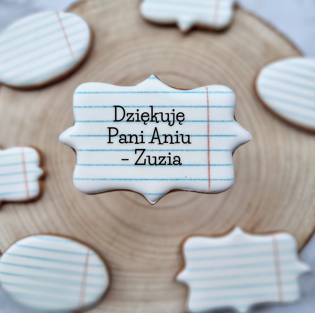 Plakietka ,,zeszyt w linię" + Twój napis - obrazek 2