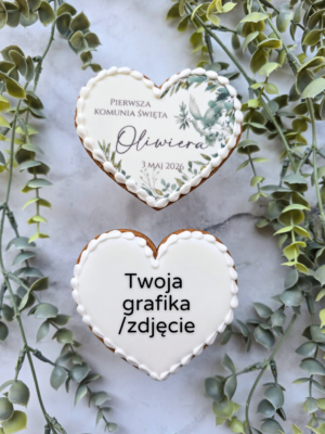 SERCE M/L z Twoim zdjęciem + BIAŁY OZDOBNIK