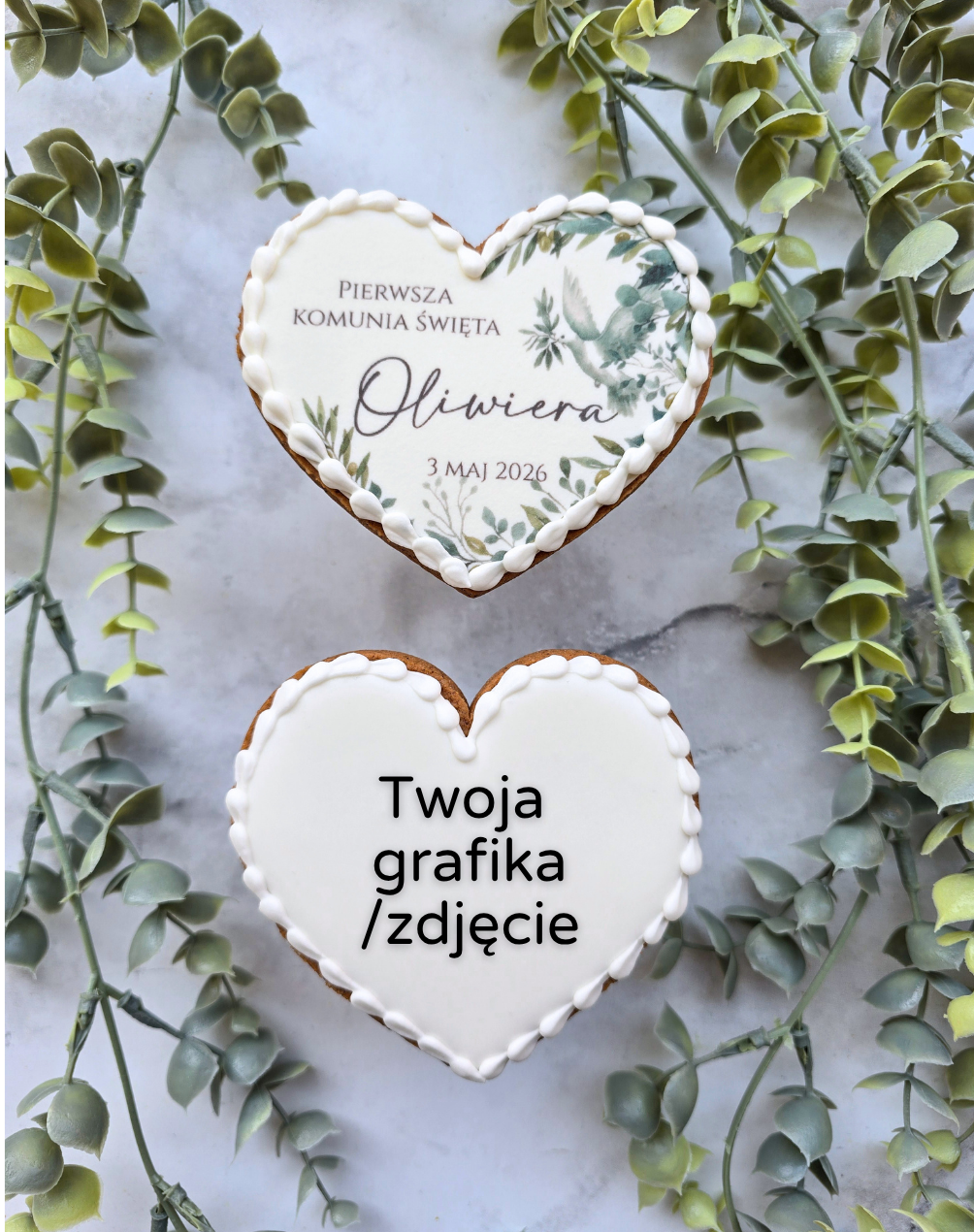 SERCE M/L z Twoim zdjęciem + BIAŁY OZDOBNIK