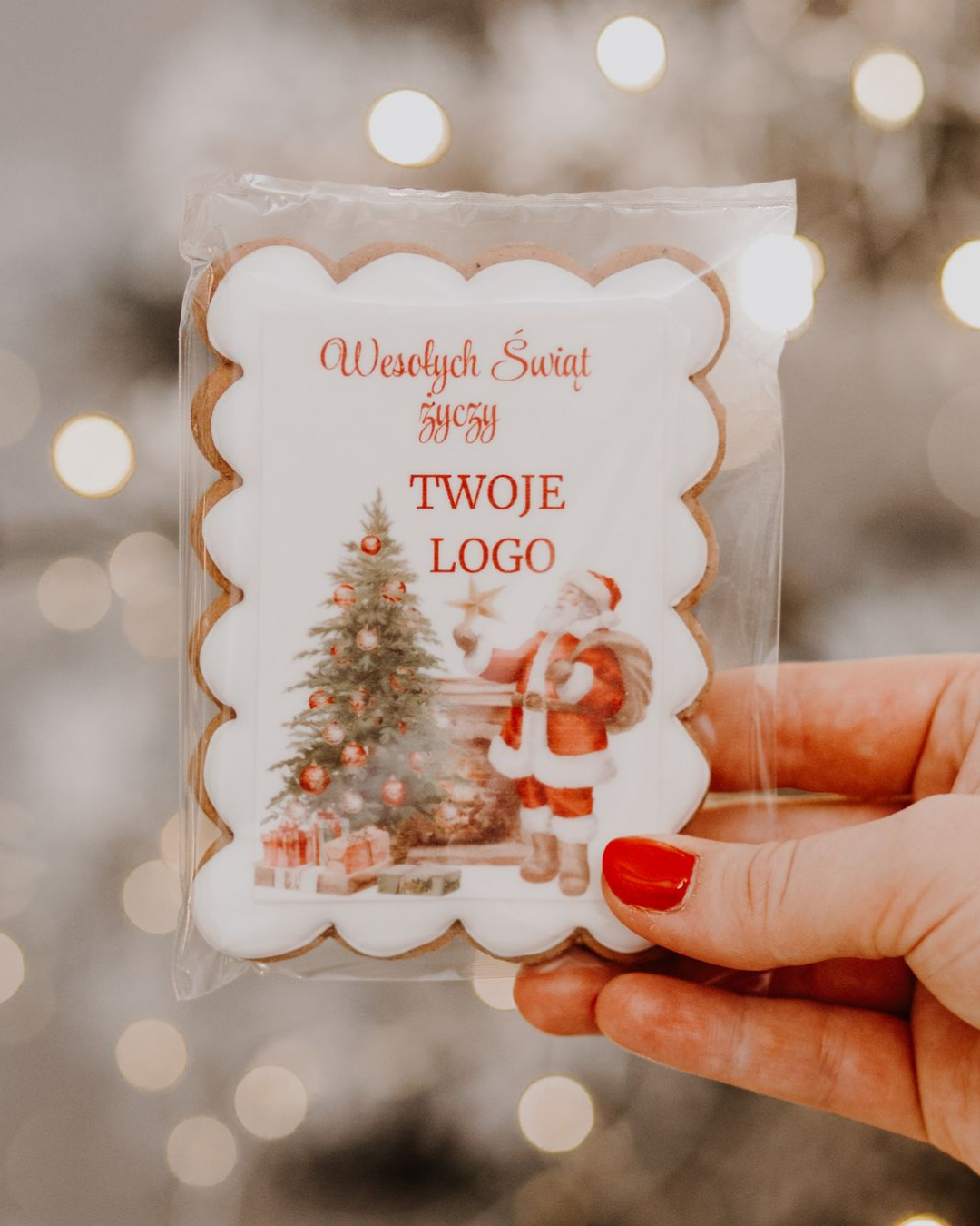 Piernik ze świąteczną grafiką, życzeniami i Twoim LOGO