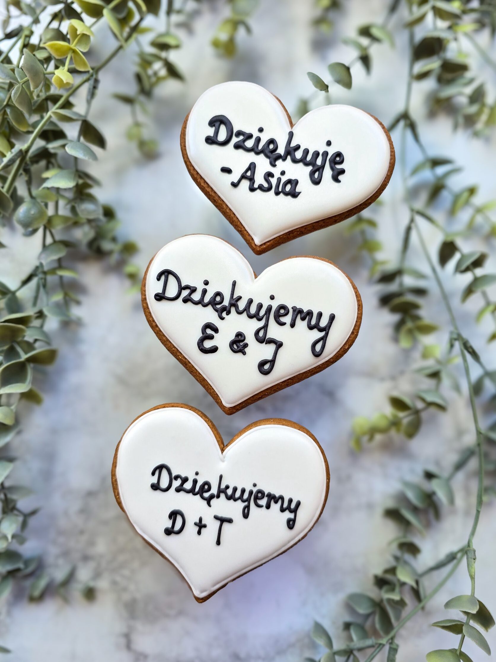 Serce S/M/L z czarnym napisem
