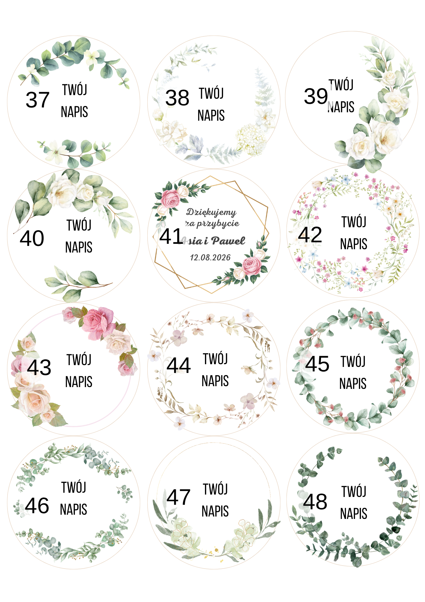 Ślubne podziękowania (grafiki do wyboru) - obrazek 5