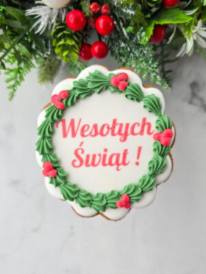 Piernik z gałązką ,,Wesołych Świąt”