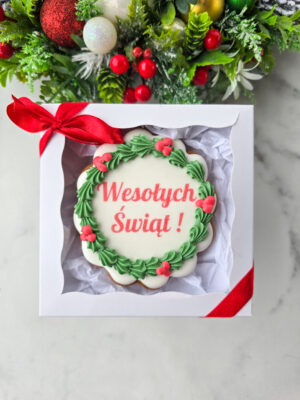 Piernik z gałązką ,,Wesołych Świąt”